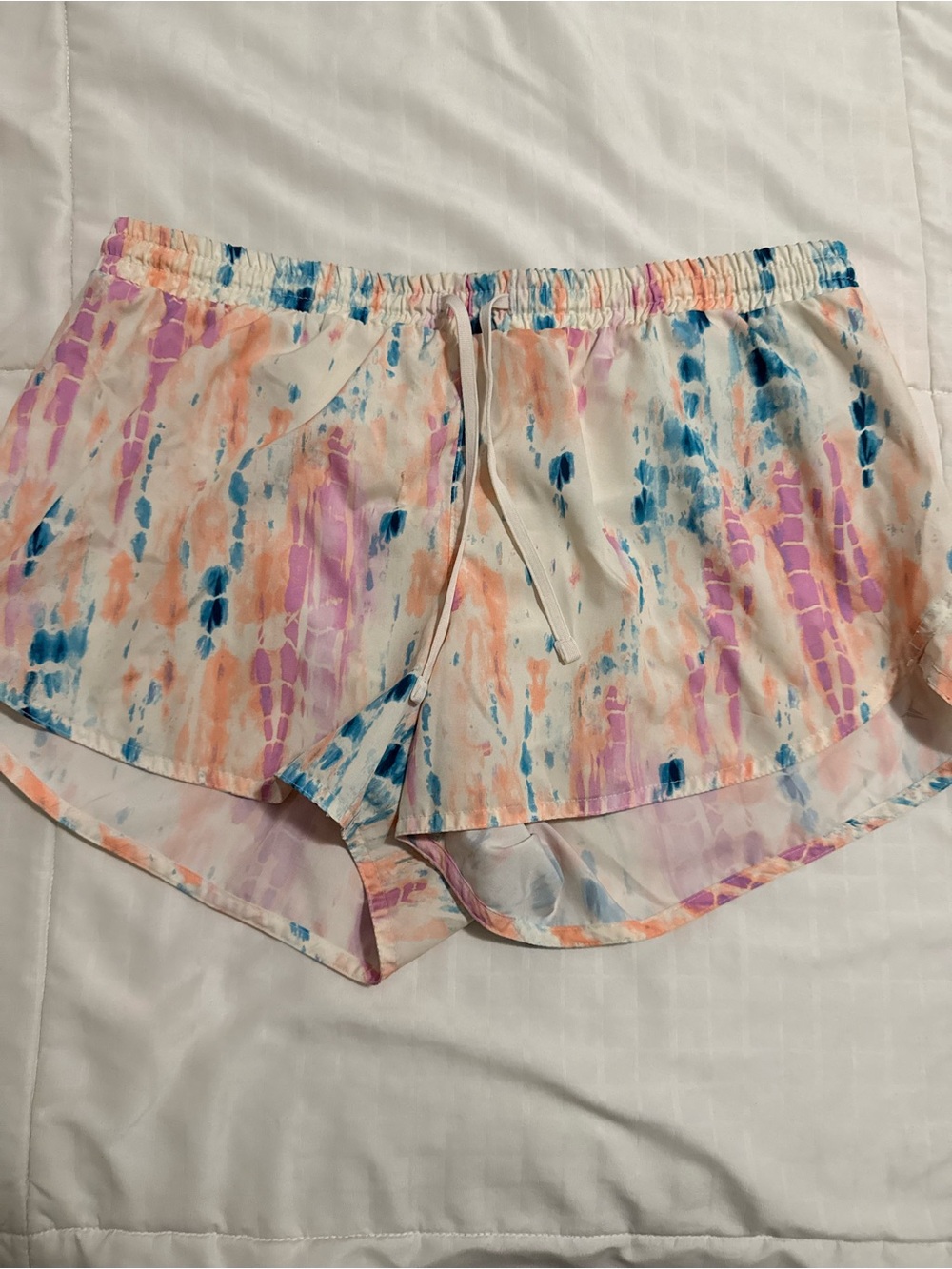 Old Navy Active Pastel Tie-Dye Shorts - Blue, Pink, Peach